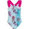 image:imageLOL Surprise Girls UPF 50 One Piece Bathing Suit Little Kid to Big Kid Sizes 41416Turquoise  Pink
