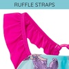 image:imageLOL Surprise Girls UPF 50 One Piece Bathing Suit Little Kid to Big Kid Sizes 41416Turquoise  Pink