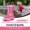 image:imageNickelodeon Kids Girls JoJo Siwa Character Printed Waterproof EasyOn Handles Rubber Rain Boots  ToddlerLittle KidsPink