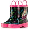 image:imageNickelodeon Kids Girls JoJo Siwa Character Printed Waterproof EasyOn Handles Rubber Rain Boots  ToddlerLittle KidsPinkblack