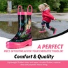 image:imageNickelodeon Kids Girls JoJo Siwa Character Printed Waterproof EasyOn Handles Rubber Rain Boots  ToddlerLittle KidsPinkblack