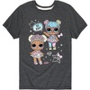 image:imageHYBRID APPAREL  LOL Surprise  LOL Hi Bae  Toddler and Youth Short Sleeve Graphic TShirtHeather Charcoal