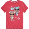 image:imageHYBRID APPAREL  LOL Surprise  LOL Hi Bae  Toddler and Youth Short Sleeve Graphic TShirtHeather Red