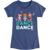 image:imageHYBRID APPAREL  LOL Surprise Dolls  Dancing Dolls Dance  Toddler amp Youth Girls Short Sleeve Graphic TShirtHeather Navy