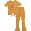image:imageLOL Surprise Fierce Girls Rib Knit TShirt and Flare Pants Outfit Set Toddler to Big Kid Sizes 2T  1416Fierce  Coffee Brown