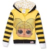image:imageLOL Surprise Girls The Glitterati Crystal Queen Big Face Zipup HoodieGoldBlack