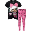 image:imageLOL Surprise Neon QT Bon Bon Diva Queen Bee Touchdown Roller Sk8er TShirt and Leggings Outfit Set Toddler to Big KidBlack  Pink