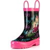 image:imageNickelodeon Kids Girls JoJo Siwa Character Printed Waterproof EasyOn Handles Rubber Rain Boots  ToddlerLittle KidsPinkblack