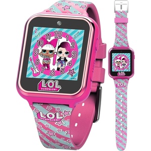 image:imageAccutime LOL Surprise Touchscreen Exclusive Pink Smartwatch for Kids  Engaging Educational Games Step Counter Camera Alarm amp More  Fun amp Interactive Timepiece LOL4264AZPink Striped