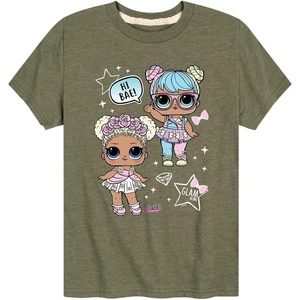 image:imageHYBRID APPAREL  LOL Surprise  LOL Hi Bae  Toddler and Youth Short Sleeve Graphic TShirtHeather Military Green