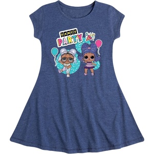 image:imageHYBRID APPAREL  LOL Surprise Dolls  Dance Party  Lets Celebrate  Toddler amp Youth Girls Fit amp Flare DressHeather Navy