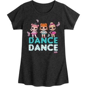 image:imageHYBRID APPAREL  LOL Surprise Dolls  Dancing Dolls Dance  Toddler amp Youth Girls Short Sleeve Graphic TShirtHeather Black