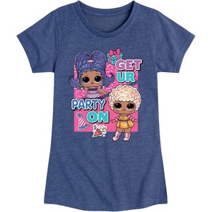 image:imageHYBRID APPAREL  LOL Surprise Dolls  Get UR Party On  Toddler amp Youth Girls Short Sleeve Graphic TShirtHeather Navy