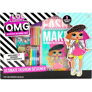 image:imageLOL Surprise OMG Flawless Fashion Sketchbook by Horizon Group USA DIY Craft Kit Learn Pattern Making amp Drawing Includes Sketchbook Stencils Art Pages Repositionable Stickers amp MoreUltimate Fashion Designer