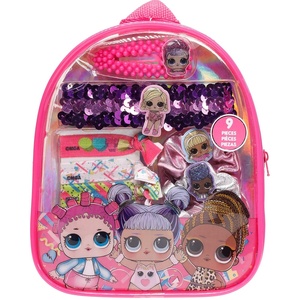 image:imageLOL Surprise Townley Girl Backpack Cosmetic Makeup Gift Bag Set includes Hair Accessories and Clear PVC Backpack for Kids Girls Ages 3 perfect for Parties Sleepovers and Makeovers