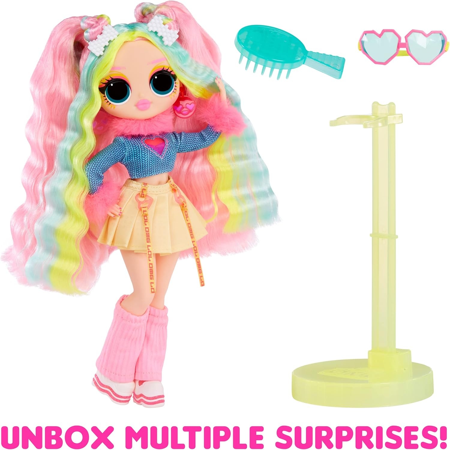 image:imageLOL Surprise OMG Sunshine Color Change Bubblegum DJ Fashion Doll with Color Changing Hair and Fashions and Multiple Surprises  Great Gift for Kids Ages 4Modern