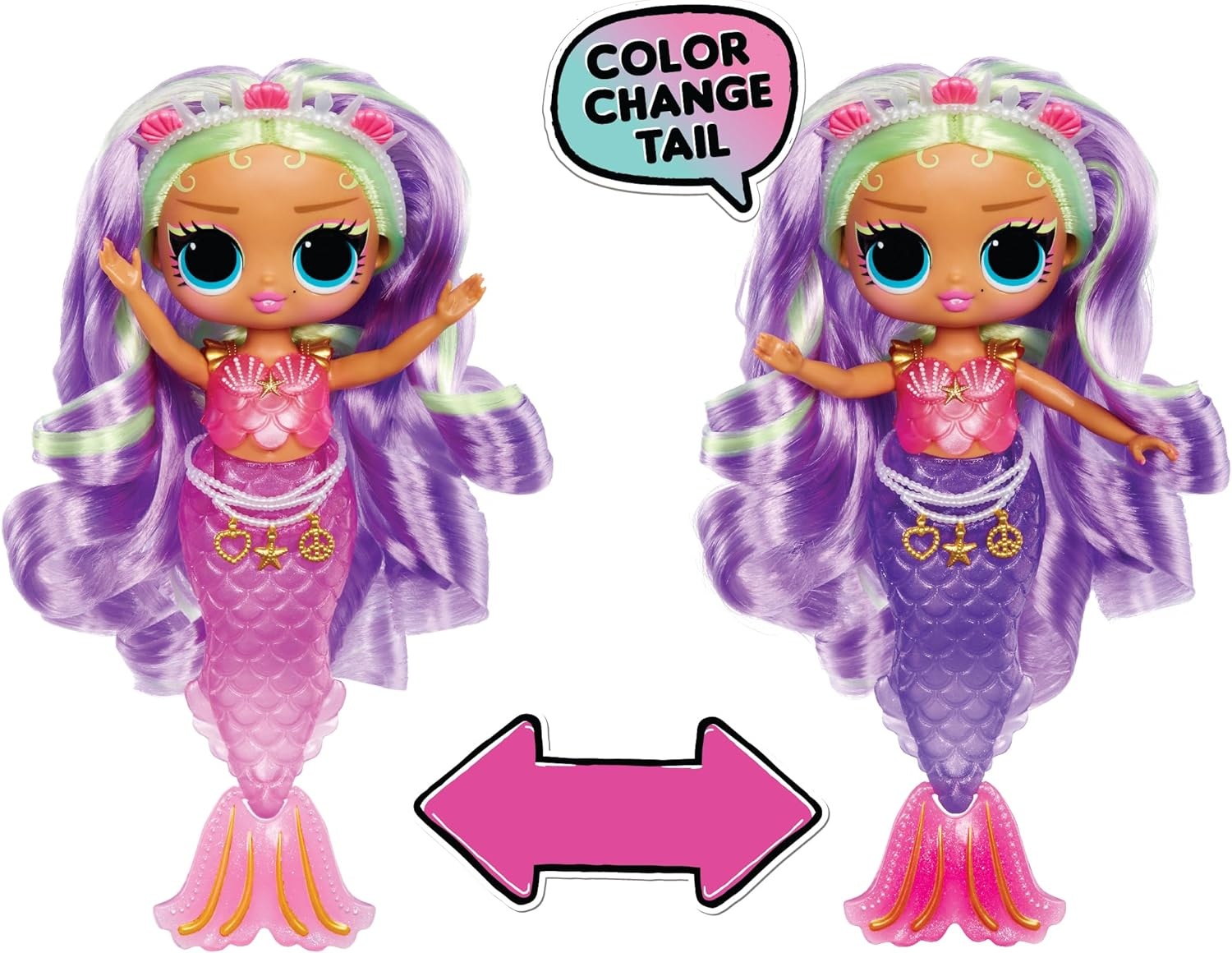 image:imageLOL Surprise Tweens Mermaid Cleo Clove Fashion Doll with Color Changing Tail Movable Fin and Beautiful Accessories  Toy Gift for Kids Ages 4One Size