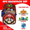 image:imageLOL Surprise 5 Piece Backpack Set for Girls OMG Brush Glitter Sequin 16 School Bag Black and GoldSuper Mario