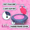 image:imageLOL Surprise OMG Dolls Indoor Mini Trampoline with Handle for Toddlers Features Neon QT and Diva Teal