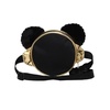 image:imageangel wish Fanny Pack Round Belt Bag Small Waist Pack with Adjustable Strap Money Belt Glitter Shine Metallic Gold