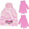 image:imageLOL Surprise Beanie Hat and Gloves Set Kids Knitted Winter CapPink Pom