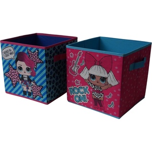 image:imageIdea Nuova LOL Surprise Set of Two Spacious Collpasible Storage Cubes 10x10LOL Surprise pinkblue