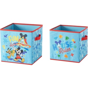 image:imageIdea Nuova LOL Surprise Set of Two Spacious Collpasible Storage Cubes 10x10Mickey Mouse  Blue