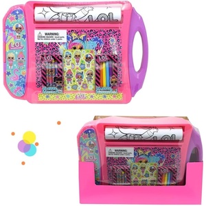 image:imageInnovative Designs LOL Surprise Roller Art Desk  Arts and Crafts Mess Free Coloring Activities for Kids Roller Art Paper Crayons Markers Stickers  20 Pcs