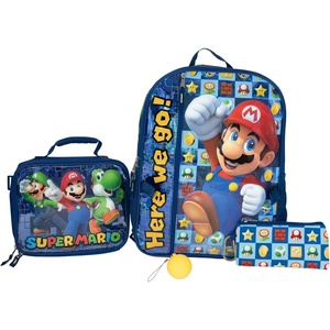 image:imageLOL Surprise 5 Piece Backpack Set for Girls OMG Brush Glitter Sequin 16 School Bag Black and GoldNavy Mario