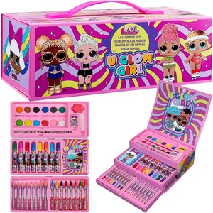 image:imageLOL Surprise Colored Pencils Art Supplies Kids Drawing Kit School Supplies Painting Kit Girls Drawing Pencils Art Kit Travel Case with Crayons Arts and Crafts for Kids 412 Multicolor