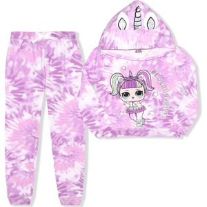 image:imageLOL Surprise Girls 2 Piece Hooded Sweatshirt and Pants Set for Big KidsTie Dye Multi Color