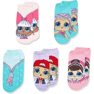 image:imageLOL Surprise Girls 5 Pack No Show SocksPastel Multi