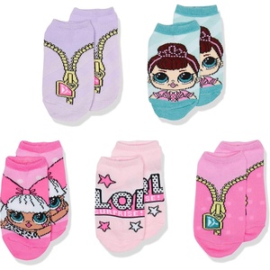 image:imageLOL Surprise Girls 5 Pack No Show SocksPink Multi