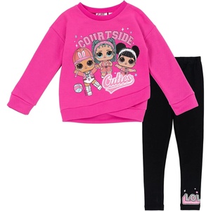 image:imageLOL Surprise Girls Fleece Sweatshirt and Leggings Outfit Set Little Kid to Big Kid Sizes 41820BlackPink