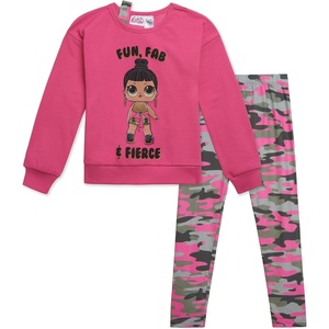 image:imageLOL Surprise Girls Fleece Sweatshirt and Leggings Outfit Set Little Kid to Big Kid Sizes 41820Hot Pink  Camo
