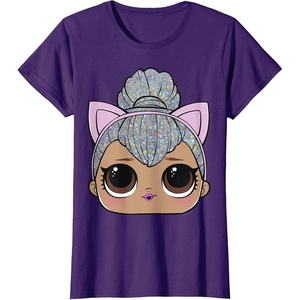 image:imageLOL Surprise Kitty Queen Big Face TShirtPurple
