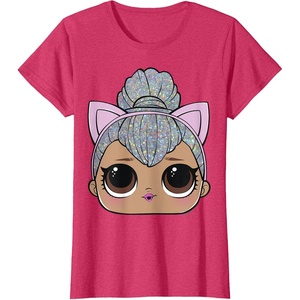 image:imageLOL Surprise Kitty Queen Big Face TShirtRed Heather