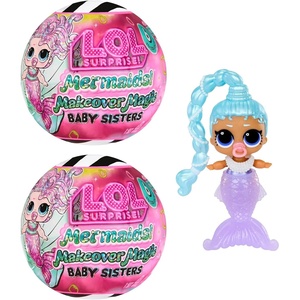image:imageLOL Surprise Mermaids Makeover Magic Baby Sisters 2 Pack with DIY Wearable Lip Gloss Makeup for You and Your Doll Fun Water Play Kids Gift Ages 4