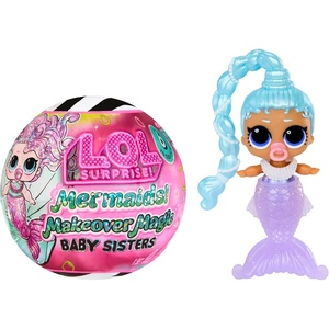 image:imageLOL Surprise Mermaids Makeover Magic Baby Sisters with ColorChanging Mermaid Tails and ShellInspired Display Ball Collectible Dolls Kids Ages 4Onesize