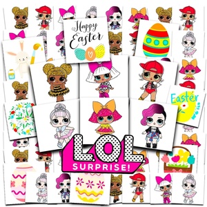 image:imageLOL Surprise Tattoos Easter Egg Fillers  Bundle with 70 Perforated Individual 2 x 2 Temporary Tattoos Plus 50 Spring Tattoos for Kids Boys Girls  LOL Surprise Easter Egg Hunt Supplies