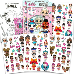 image:imageLOL Surprise Tattoos Party Favors Set  80 Temporary Tattoos for Kids Boys Girls Plus Stickers  LOL Surprise Party Supplies Pack