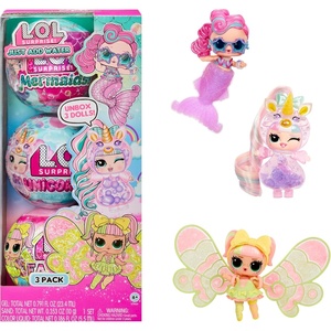 image:imageLOL Surprise Tots Just Add Water 3Pack with 3 MakeYourOwn Fantasy Dolls and 25 Surprises to UNbox Including Mermaid Fairy and Unicorn Dolls and Magical Crafts  Great Gift for Kids Ages 4