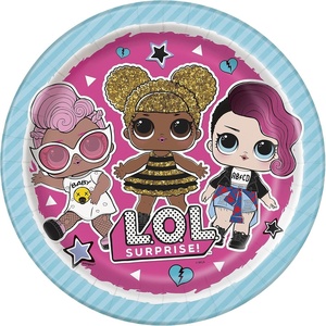 image:imageMulticolor LOL Surprise Round Paper Dessert Plates  7 8 Count  Disposable amp EcoFriendly Perfect for Kids Birthdays amp CelebrationsLarge Paper Plates