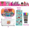 image:imageInnovative Designs LOL Surprise Dolls Pencil Case Set with LOL Stickers and Gel Pens for Girls Molded with Zip Closure PinkLOL Surprise