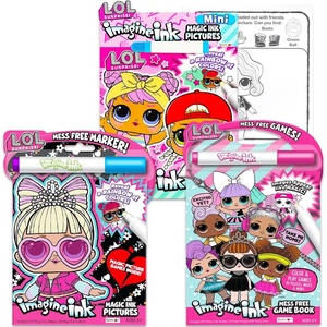 image:imageLOL Surprise Imagine Ink Coloring Super Set  Bundle with 3 Imagine Ink MessFree Coloring Books for Kids with Games  LOL Surprise Party Favors and Activities