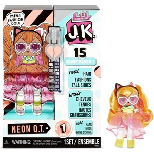 image:imageLOL Surprise JK Neon QT Mini Fashion Doll with 15 Surprises Including Dress Up Doll Outfits Exclusive Doll Accessories Gifts for Girls and Mix Match Tosy for Kids 415 Years