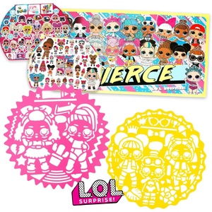 image:imageLOL Surprise Stencil Room Decor Activity Set  Bundle with 2 Big Stencils 100 Stickers 1 Poster  LOL Surprise Dolls Activity Kit for Girls