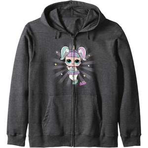 image:imageLOL Surprise Unicorn Doll Purple Spotlight Sparkles Zip HoodieDark Heather Grey