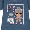 image:imageHYBRID APPAREL  LOL Surprise Dolls Kitty Queen  Computer Design  Toddler amp Youth Girls Fleece DressHeather Navy