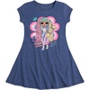 image:imageHYBRID APPAREL  LOL OMG Fashion Dolls  Candylicious Original  Toddler amp Youth Girls Fit amp Flare DressHeather Navy